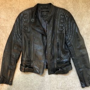 All Saints Lamb Leather Jacket